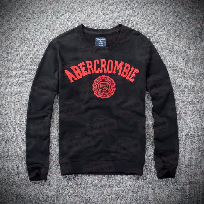 熱銷新款 Abercrombie Fitch A&F 刺繡字母 圓標 牛肚材質 圓領大學T桖 兩色 明星大牌同款