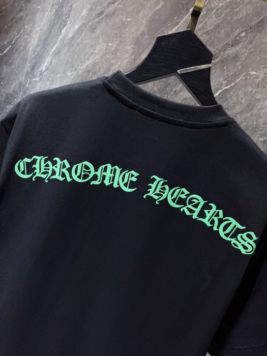 熱銷新款 Chrome Hearts 克羅心 噴繪笑臉涂鴉馬蹄梵文短袖T恤高端品質男女同款 明星大牌同款