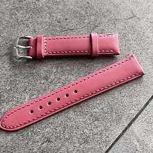 錶帶屋 【快拆裝置】Lima 義大利進口高級柔軟真皮粉紅色錶帶 12mm 16mm 18mm