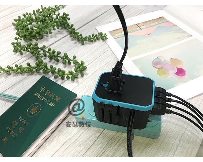 【Anra TYPE C+4USB 萬國轉接頭】Max 8.6A 萬用 萬國 旅行充電器 轉接頭 旅充 出國 旅遊