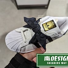 南🔥2022 11月 ADIDAS OG SUPERSTAR 運動鞋 蝴蝶結 綁帶 格紋 中童 女 白黑 Q47379