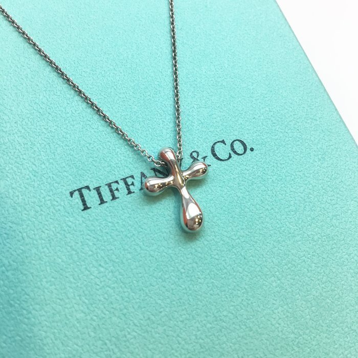 ＊金選名店＊Tiffany&co 十字架銀飾項鍊 925