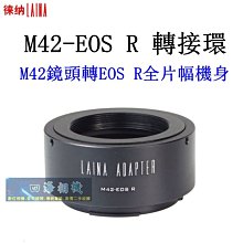 【高雄四海】現貨 LAINA徠納 M42-Canon RF轉接環．M42轉Canon EOS R系列機身 轉接環