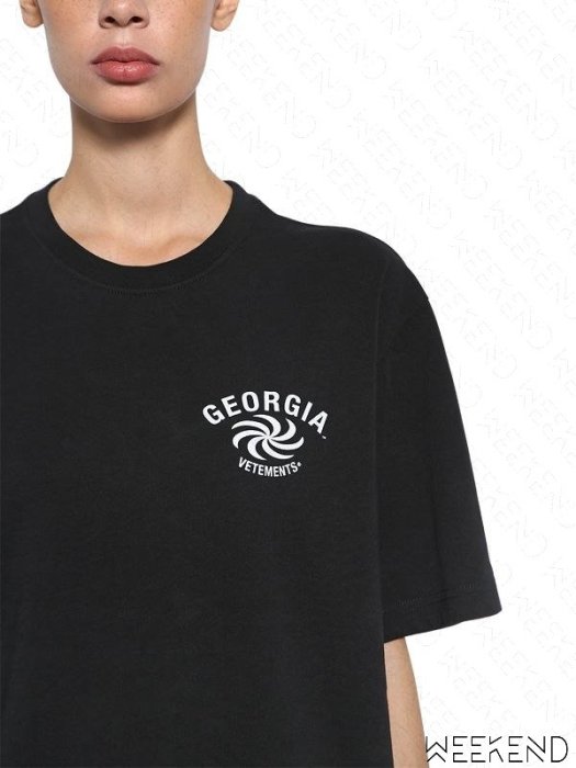 【WEEKEND】 VETEMENTS Georgia 短袖 上衣 T恤 黑色 19春夏