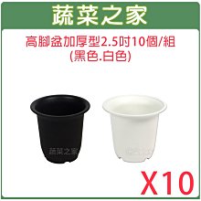 【蔬菜之家滿額免運005-D15-1】高腳盆加厚型2.5吋10個/組(黑色.白色共2色)※此商品運費請選宅配貨運