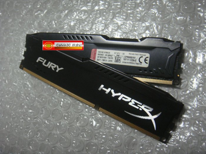 金士頓 HyperX FURY DDR3 1866 Kit 4GX2 8G HX318C10FBK2/8 單面超頻 終保 黑色