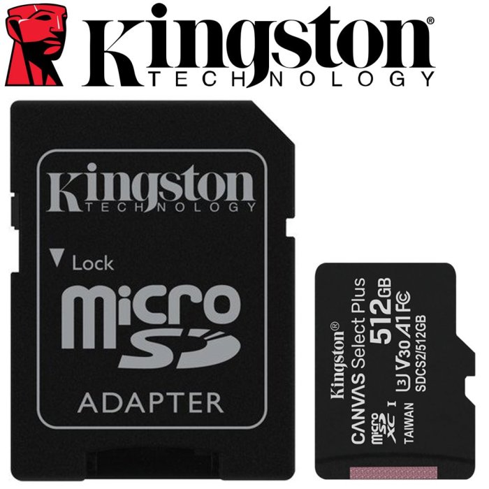 含稅附發票 金士頓 512G 512GB microSDXC TF UHS-I U3 A1 記憶卡 SDCS2