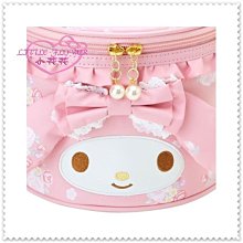 ♥小花花日本精品♥ Hello Kitty 美樂蒂  化妝包 化妝箱攜式手提 收納箱 粉色薔薇愛戀系列88823706