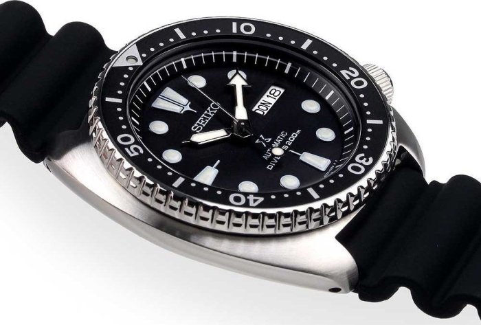 【金台鐘錶】SEIKO 精工 PROSPEX 復刻鮑魚 潛水機械錶200m 橡膠 黑框 SRP777 SRP777K1