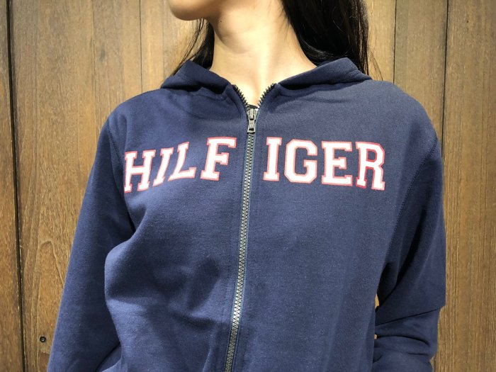 美國百分百【全新真品】 Tommy Hilfiger 經典款 TH 棉質 連帽 外套 夾克 男款 灰/藍色 AL74