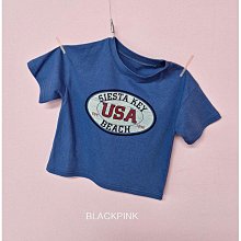 XXL ♥上衣(BLUE) BLACK PINK-2 24夏季 BLK240521-040『韓爸有衣正韓國童裝』~預購