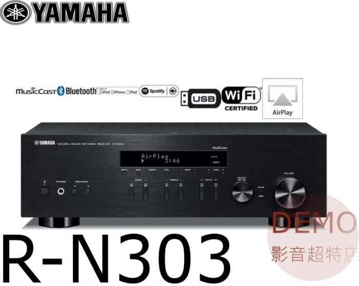 ㊑DEMO影音超特店㍿台灣YAMAHA R-N303 網路HiFi高音質 兩聲道綜合擴大機 期間限定大特価値引き中！