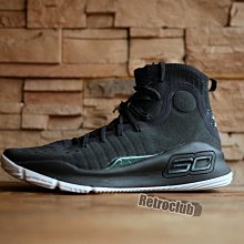 Retro CLUB【一元起標】【全新】美國品牌 UNDER ARMOUR CURRY 4 MORE FUN 黑色 襪套式 籃球鞋 F24443