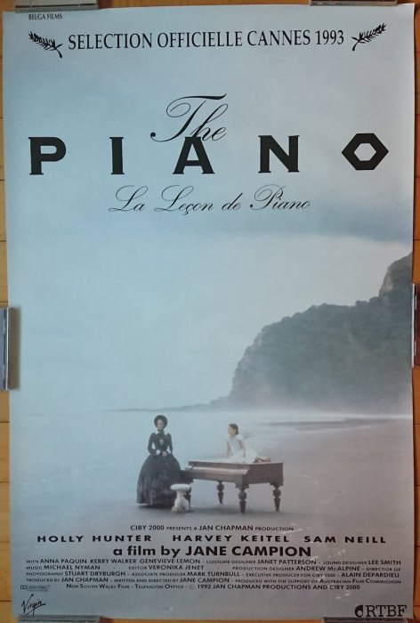 鋼琴師和她的情人 The Piano - 珍康萍 Jane Campion - 美國授權再版電影海報(1993年印製)