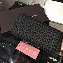 **香榭屋精品店 **BV BOTTEGA VENETA 黑色編織全皮12卡對開長夾 皮夾 (W959) 全新商品