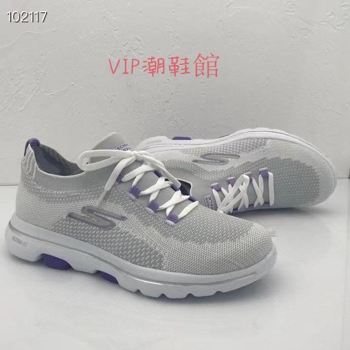 （VIP潮鞋鋪）Skechers斯凱奇新款休閒運動女鞋鞋124010飛織透氣面高彈耐磨底35-39