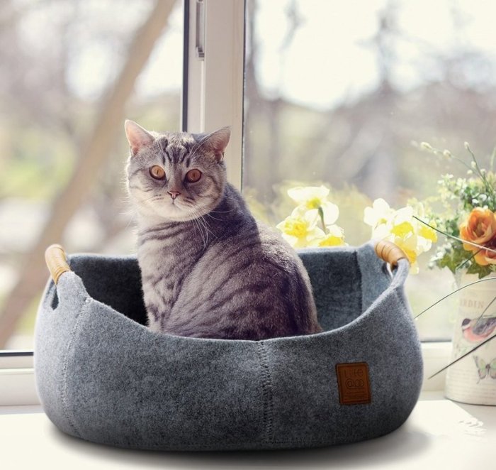 訂購_Lifeapp 貓籃子BASKET BOWL 加州橘（A3YPBL20029） 貓窩睡墊 羊毛氈窩可參考