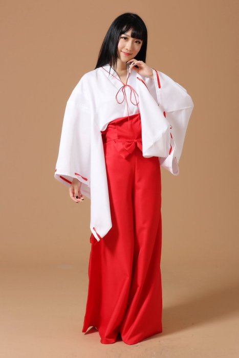 Eleeje InuYasha Cosplay Shrine Maiden Clothes Miko outfit