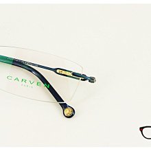 【My Eyes 瞳言瞳語】Carven 墨藍色無邊金屬光學眼鏡 正式場合必備 視野不受限 中性氣質(7134)