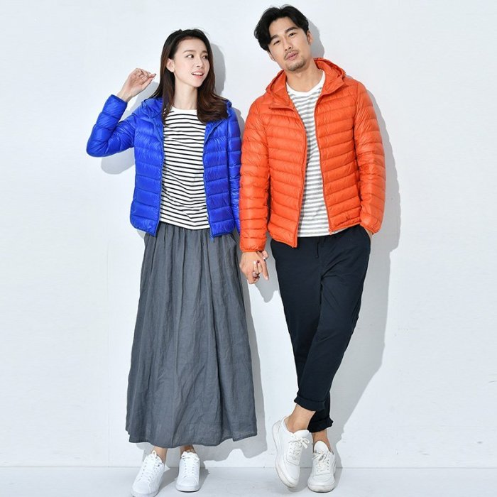 Uniqlo 男裝 特級極輕羽絨連帽外套 ORANGE M尺寸 特價:1500元 時尚穿著易穿搭 冬天必備單品