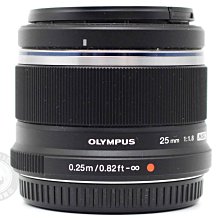 【高雄青蘋果3C】Olympus M. ZUIKO 25mm f1.8 M43 二手鏡頭 定焦鏡#82270