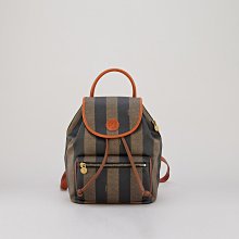 Back to Brown_VB-350 90's FENDI 經典條紋帆布塗層與牛皮後背包