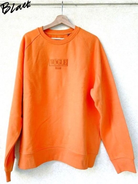 BLACK美中古KITH x VOGUE 125周年刺繡CLASSIC BOX LOGO大學服衛衣厚長T