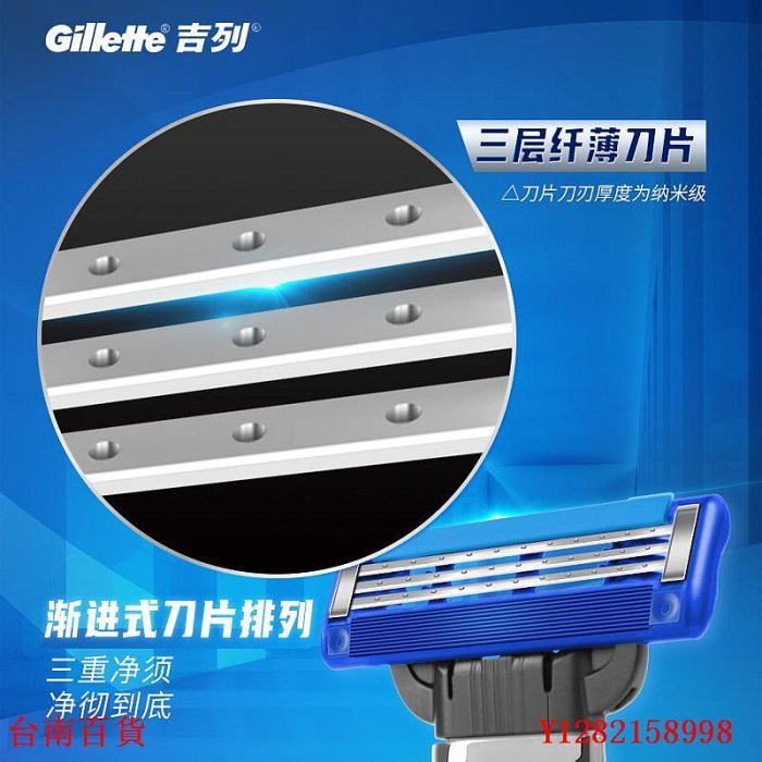 現貨Gillette/吉列鋒速3手動剃須刀突破刮胡刀男刮臉刮胡子刀三層刀片