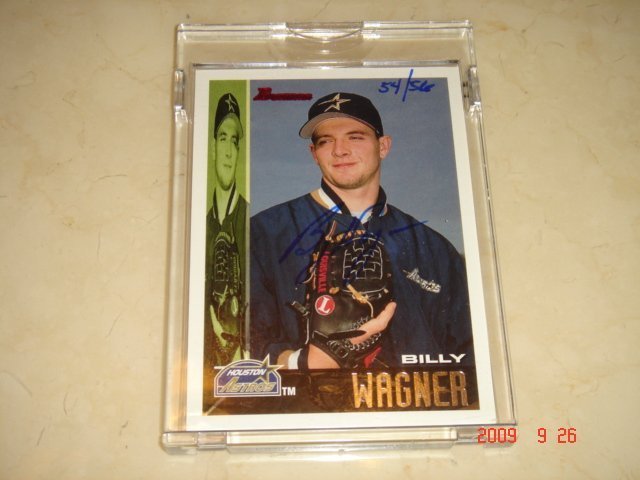 美國職棒 Astros Billy Wagner  95 Bowman Byback 54/56  簽名卡 球員卡