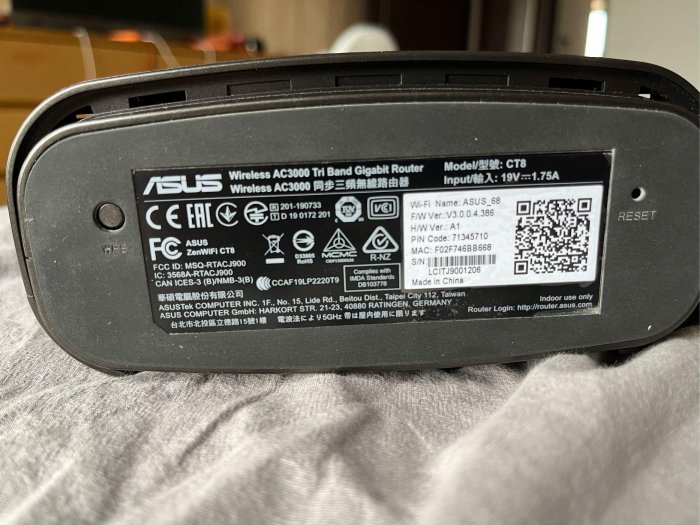 ASUS ZenWifi AC CT8 AC3000 Mesh 三頻 WiFi 無線路由器