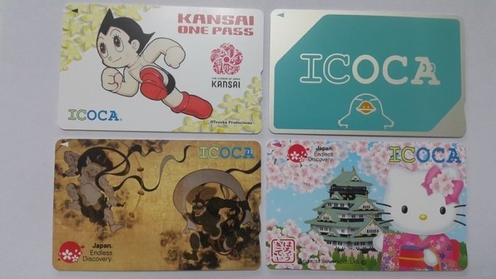 日本 ICOCA 原子小金剛版 共4張未使用內含6000餘額 附優惠手冊