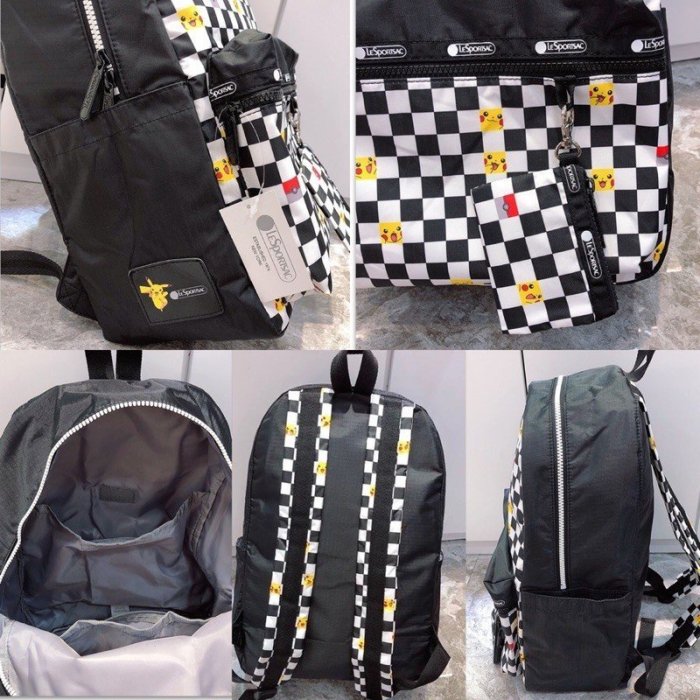 ♥ 小花日韓雜貨 ♥ --Lesportsac 後背包大包書包出遊逛街包 3426 皮卡丘 PIKACHU