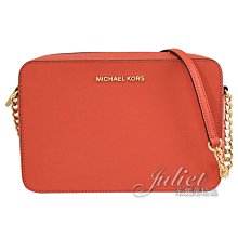 【茱麗葉精品】全新精品 MICHAEL KORS JET SET ITEM 經典鍊條斜背方包.紅磚色 現貨