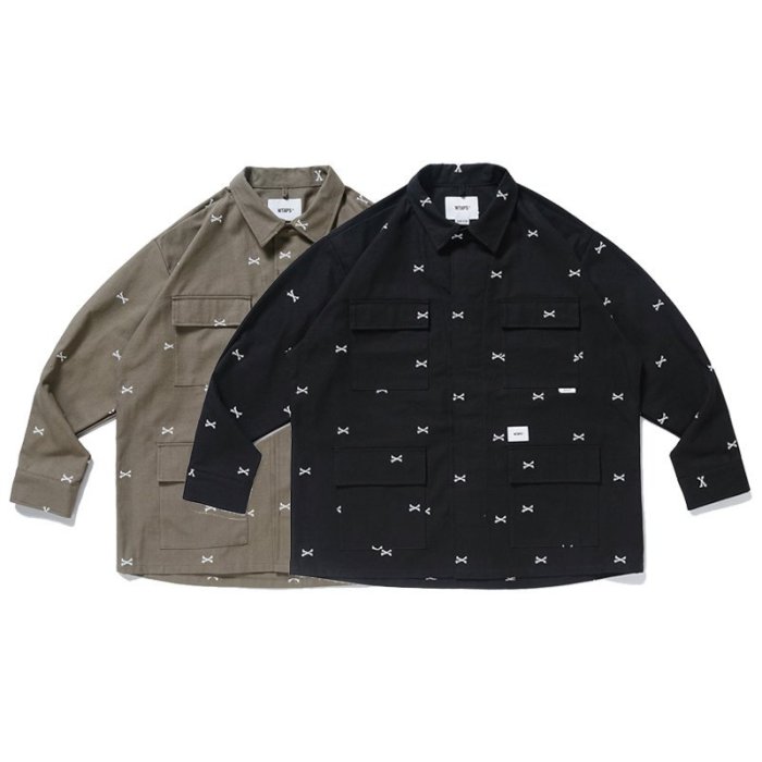 22SS WTAPS JUNGLE 01 LS COTTON 滿版骨頭四袋軍裝襯衫外套| Yahoo奇摩拍賣