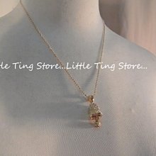 Little Ting Store:優雅仕女項鏈 不響的鈴鐺綴飾鑲鑽鎖骨鍊項鍊金色底水晶鑽 短項鍊頸鍊