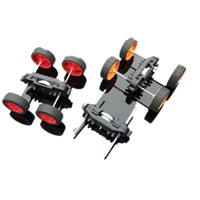 雙慣齒輪箱 慣性4驅動機芯構造 玩具四驅車 動力總成 DIY車模型