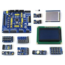 ATmega128開發板 mega128 AVR 開發板 學習板 +2.2LCD +10款模組 W43