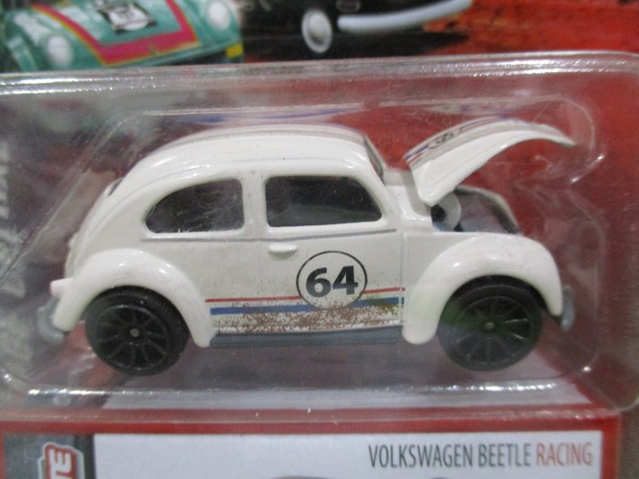 1風火輪多美火柴盒1:64合金車美捷輪小汽車復古盒裝車吊卡VW BEETLE RACING福斯金龜車白一百二十一元起標