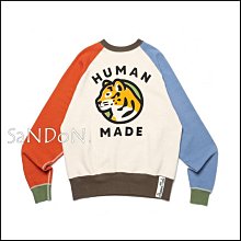 SaNDoN x『HUMAN MADE』秋季新款 撞色可愛老虎毛圈大學TEE 231014