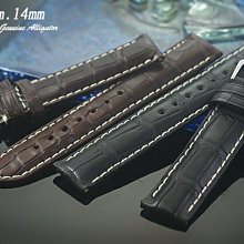 【時間探索】進口純正鱷魚皮 LONGINES 浪琴 代用直身高級錶帶 ( 18mm.14mm)