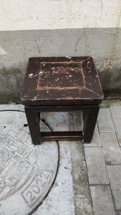 【二手】一張老式的小方凳品相完整年份也好 老貨 舊藏 古玩【微淵古董齋】-10712