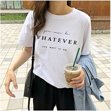 NANA'S 【OT60627】簡單chic韓國小字母印花休閒棉質T恤 特價 白色現貨