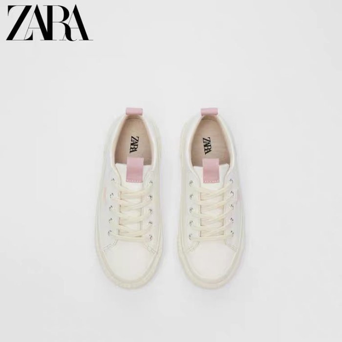 ZARA 女鞋 粉色光致變色橡膠底運動鞋 36號二手