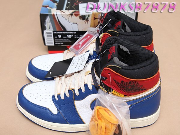 NIKE AIR JORDAN 1 HI OG UN UNION 藍頭LA 店舖限定色BV1300-146