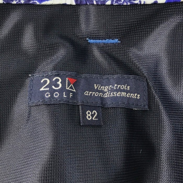日本帶回中古 23区GOLF ニジュウサンクゴルフ 男士高爾夫球短褲 藍色碎花82公分/適合30-32吋