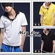 【Men Star】免運費 韓版假兩件雙色polo衫 / 男 / 媲美 stage uniqlo a&f lativ
