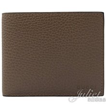 【茱麗葉精品】全新精品 GUCCI 260987 經典LOGO壓印全牛皮六卡短夾.淺棕 預購無現貨