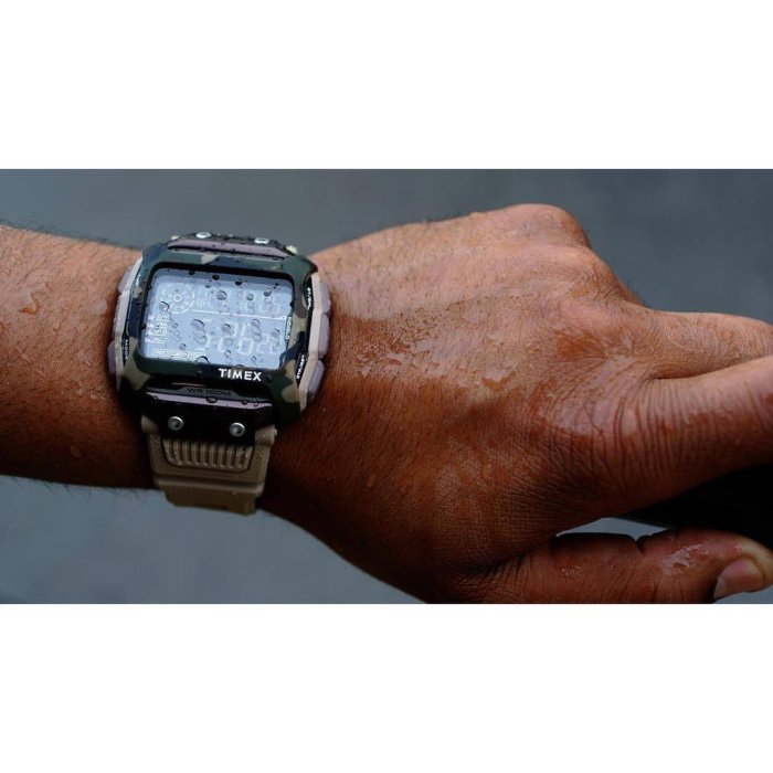 南◇現 Timex Command™ Shock 54mm 防水 軍規 電子錶 手錶 沙漠迷彩 黑冷光 軍錶 咖啡色