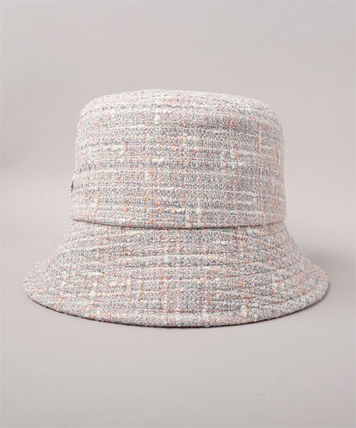 【限時代購】全新日本專櫃CA4LA優雅舒適花呢面料造型帽/漁夫帽(白/黑/混色)(日本製)