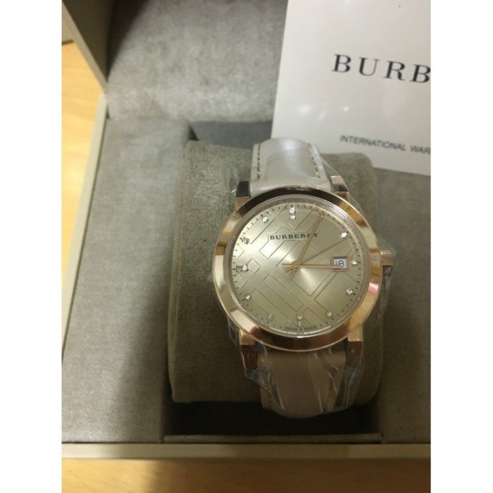 Burberry bu9131 女錶 牛皮 34mm 女款 時尚休閒手錶